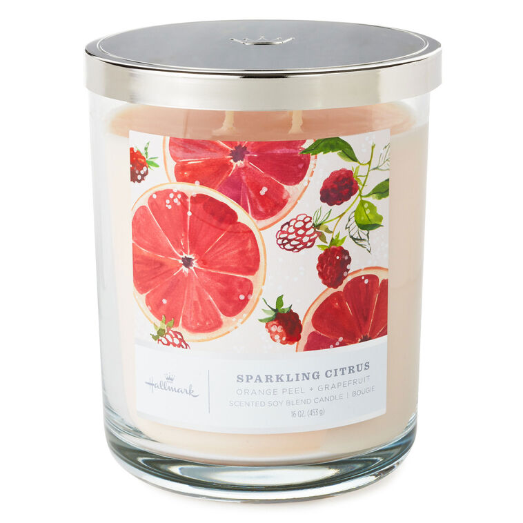 hallmark Sparkling Citrus 3-Wick Jar Candle 16 oz