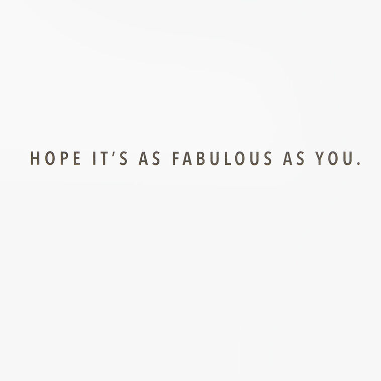 Hallmark Sparkly And Fabulous Birthday Card