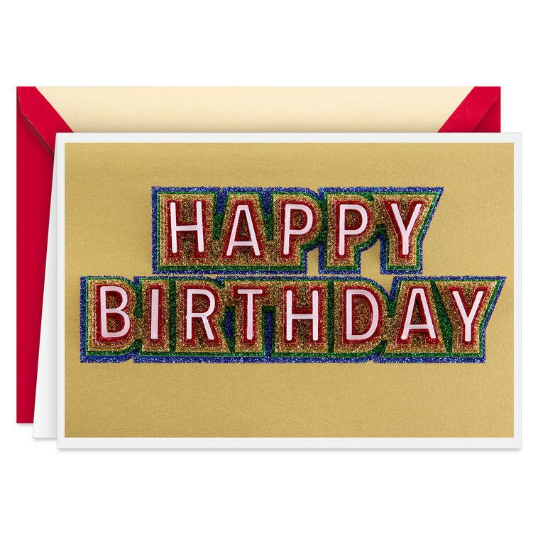 hallmark Sparkly and Fabulous Birthday Card
