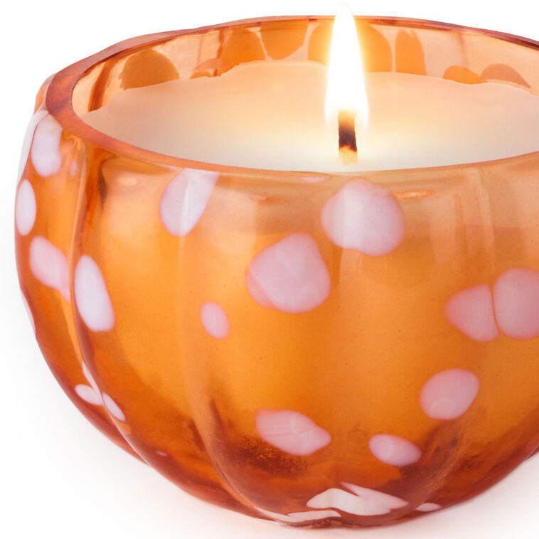 Hallmark Speckled Glass Pumpkin Scented Candle