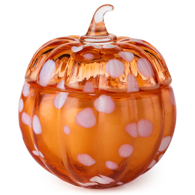 hallmark Speckled Glass Pumpkin Scented Candle
