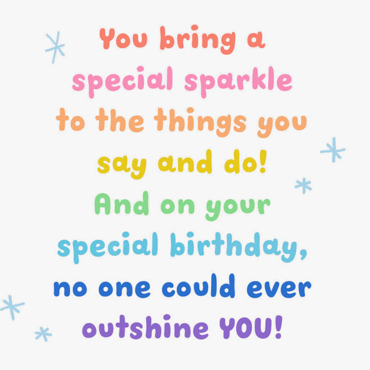 Hallmark Splash And Sparkle Birthday Card For Girl