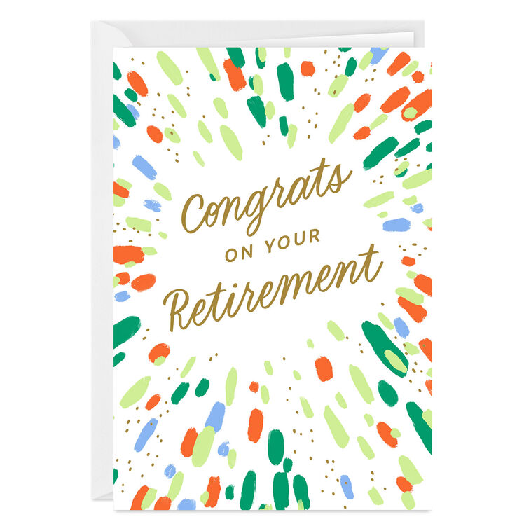hallmark Splatter Art Custom Retirement Card