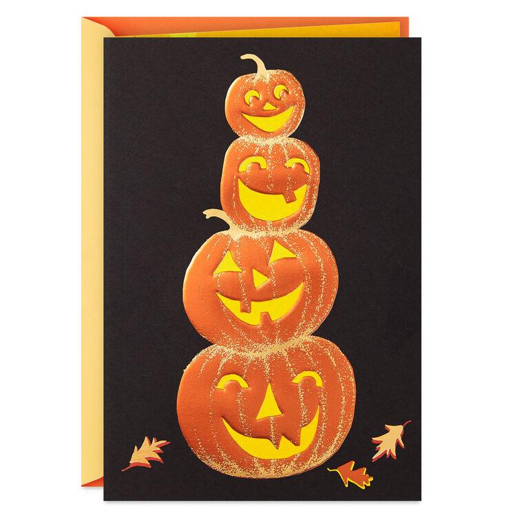 hallmark Stack of Pumpkins Halloween Card