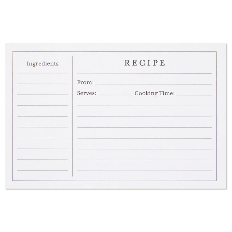 hallmark Standard Recipe Cards Pack of 36