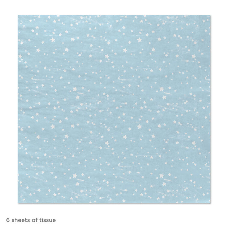 Hallmark Stars On Pale Blue Tissue Paper 6 Sheets