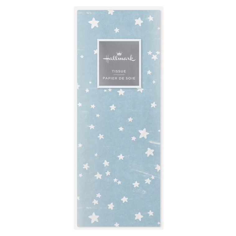 Hallmark Stars On Pale Blue Tissue Paper 6 Sheets