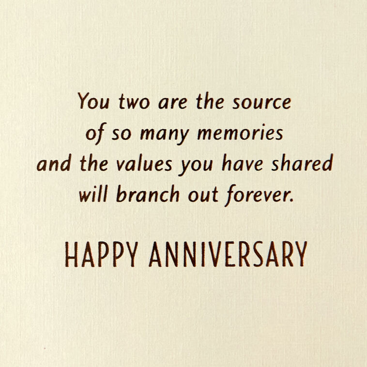 Hallmark Strong Roots Anniversary Card For Parents