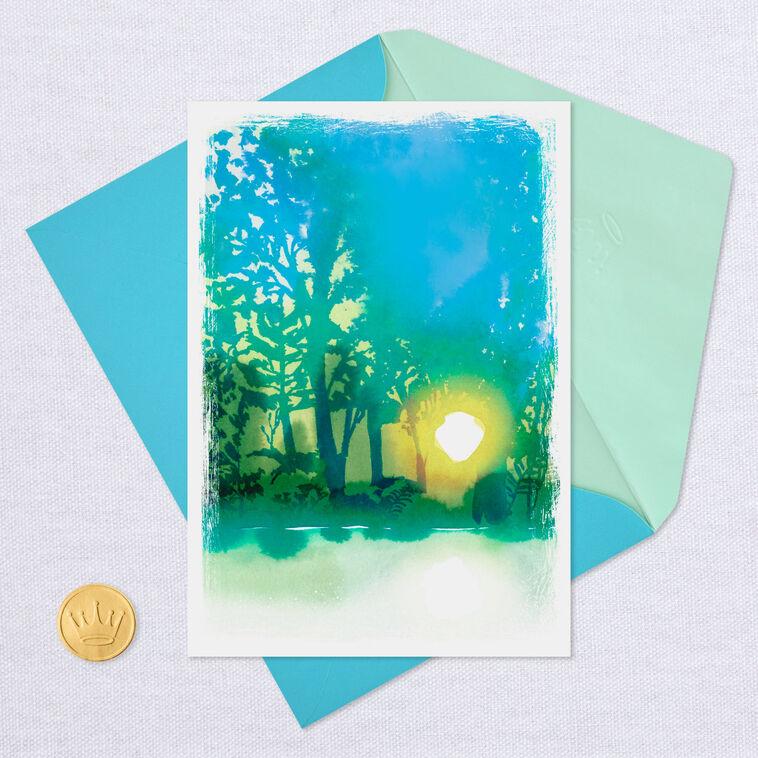 Hallmark Sun Shining Through Trees Blank Card