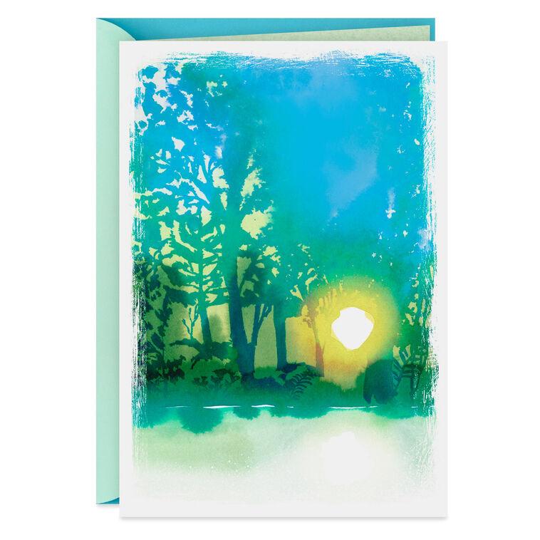 hallmark Sun Shining Through Trees Blank Card