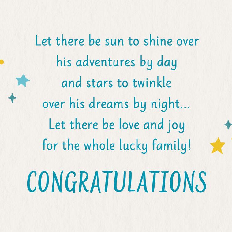 Hallmark Sun Stars Love And Joy New Baby Boy Card