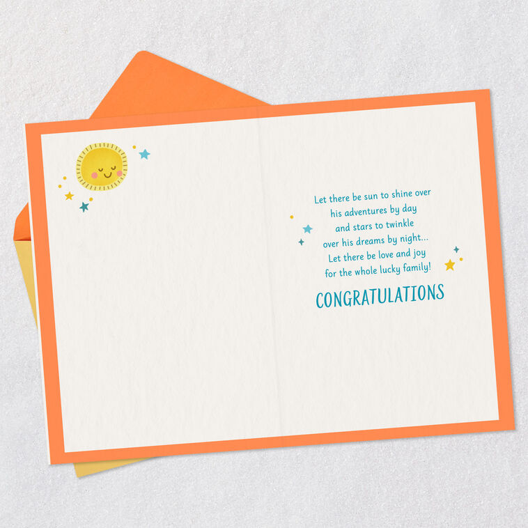 Hallmark Sun Stars Love And Joy New Baby Boy Card