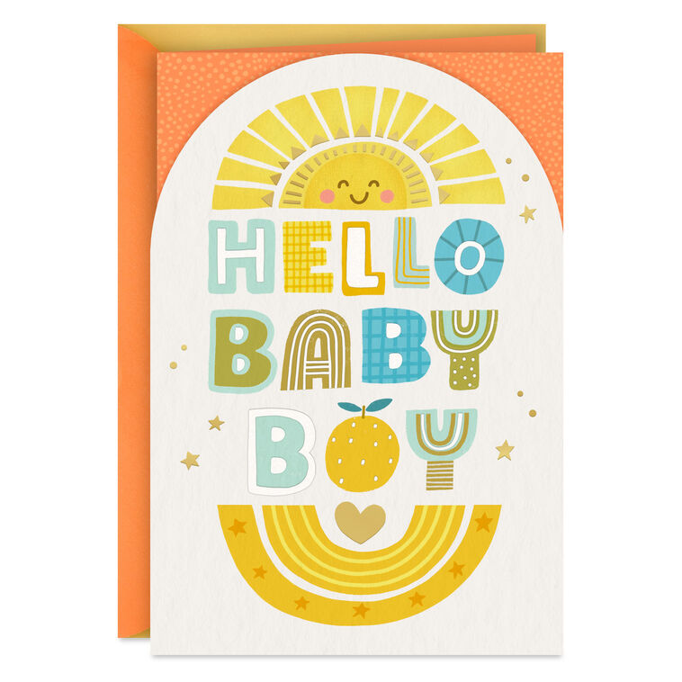 hallmark Sun Stars Love and Joy New Baby Boy Card