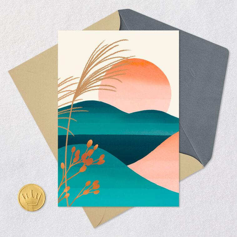 Hallmark Sunset Landscape Blank Card