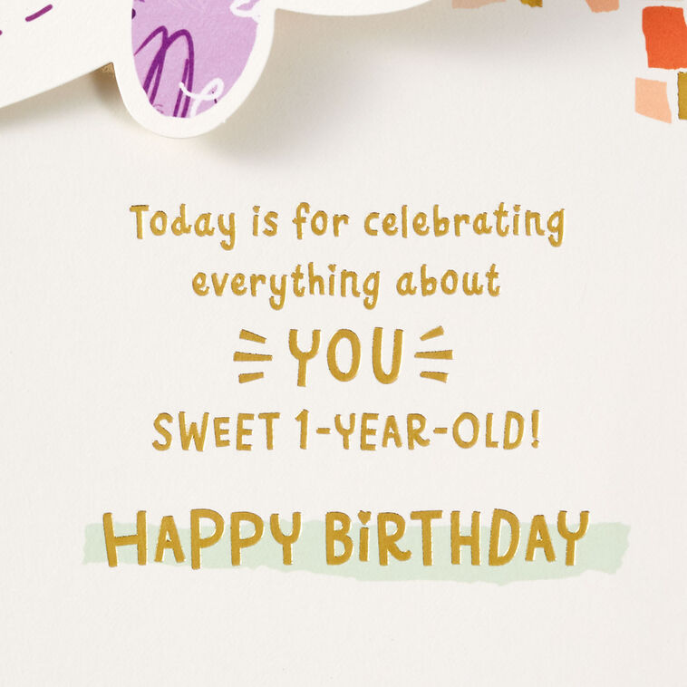 Hallmark Sweet Butterfly 1st Birthday Card