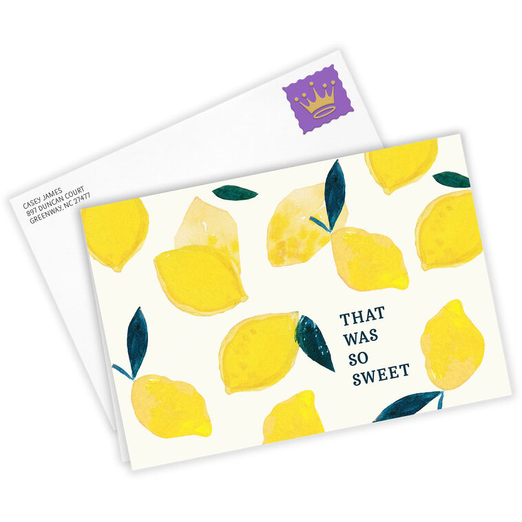 Hallmark Sweet Lemons Custom Thank-You Card