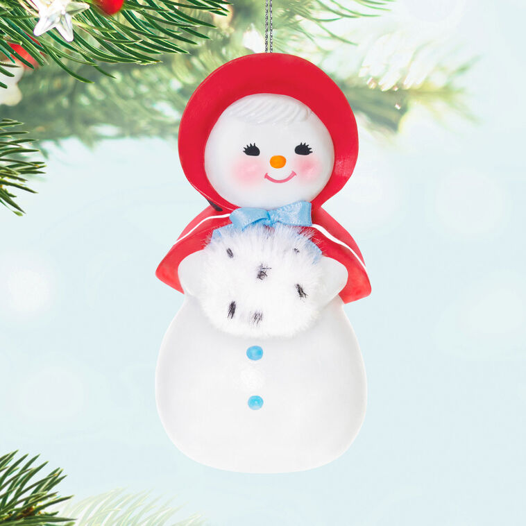 Hallmark Sweet Snow Girl Porcelain Ornament