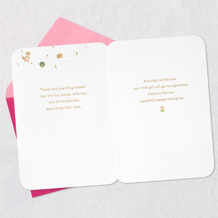 Hallmark Sweetness And Love New Baby Girl Card