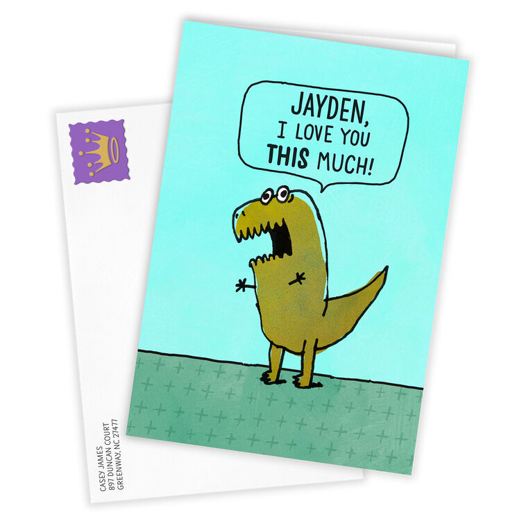 Hallmark T-Rex Hug Funny Custom Love Card