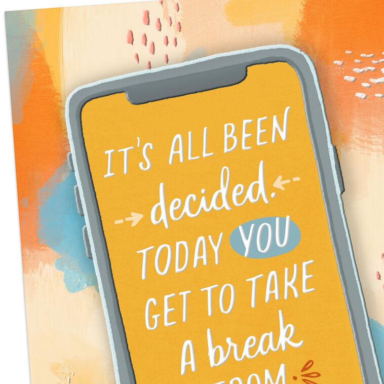 Hallmark Take A Break Religious Encouragement Card