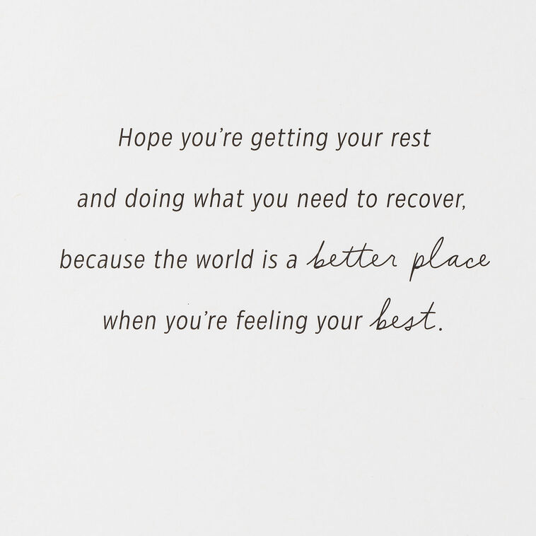 Hallmark Take It Easy Get Well Card