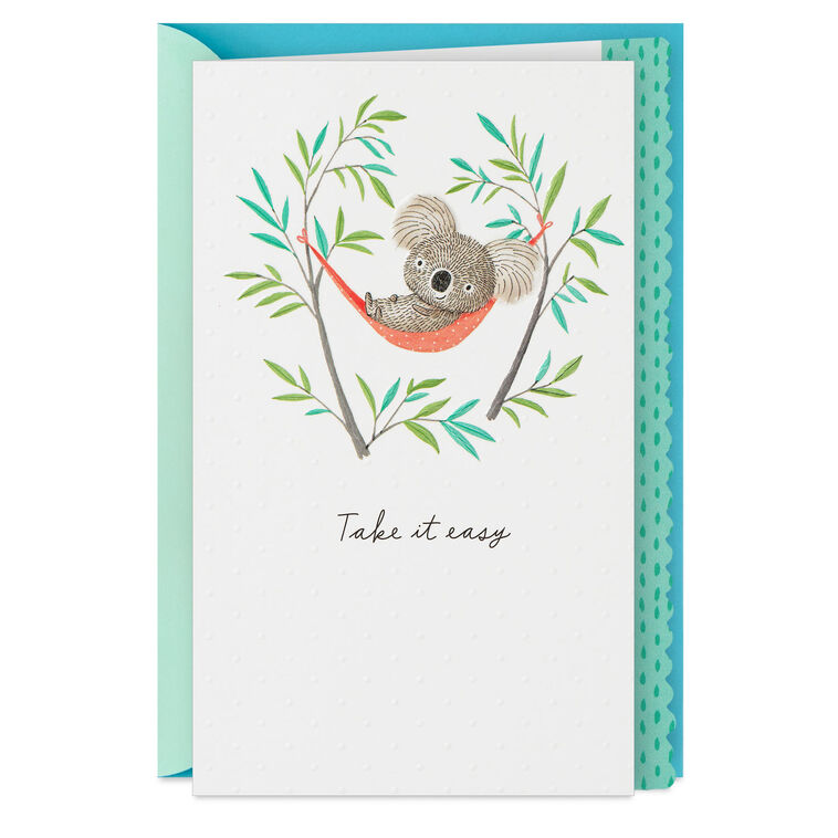 hallmark Take It Easy Get Well Card