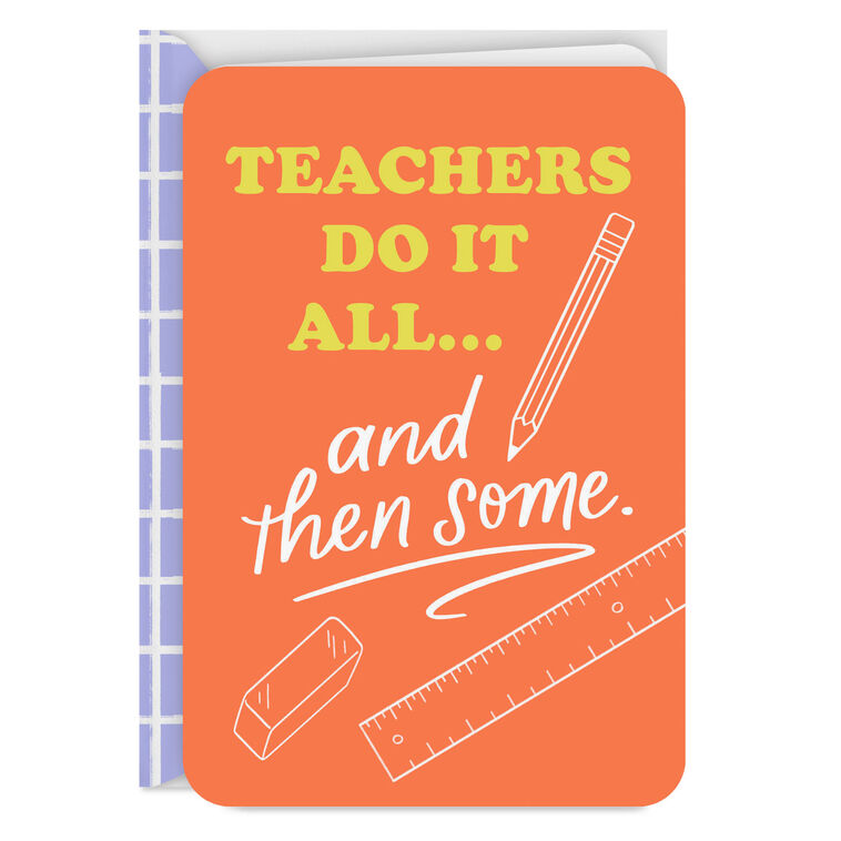 hallmark Teachers Do It All Thank You Card