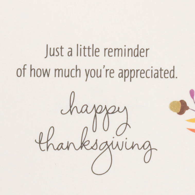 Hallmark Thankful For You Thanksgiving Card