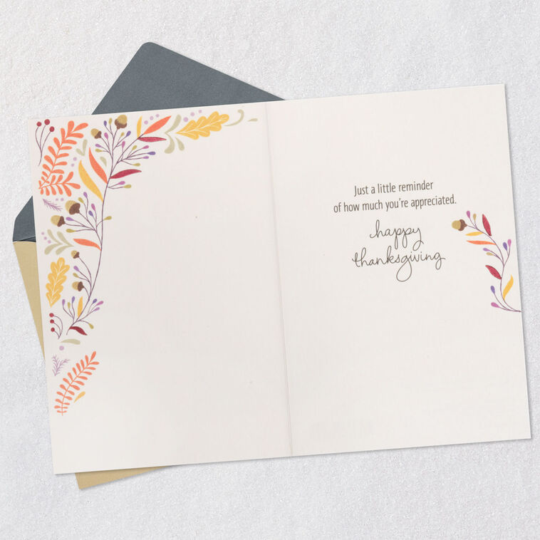 Hallmark Thankful For You Thanksgiving Card