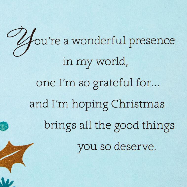 Hallmark Thanks For Being You Christmas Card