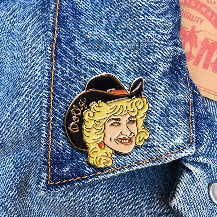 Hallmark The Found Dolly Parton Cowgirl Enamel Pin