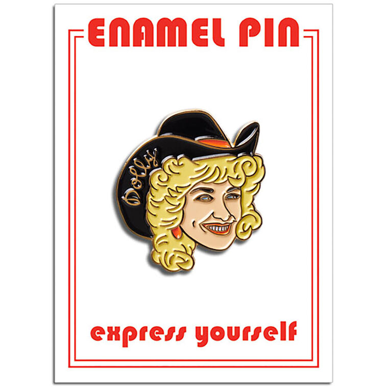 hallmark The Found Dolly Parton Cowgirl Enamel Pin