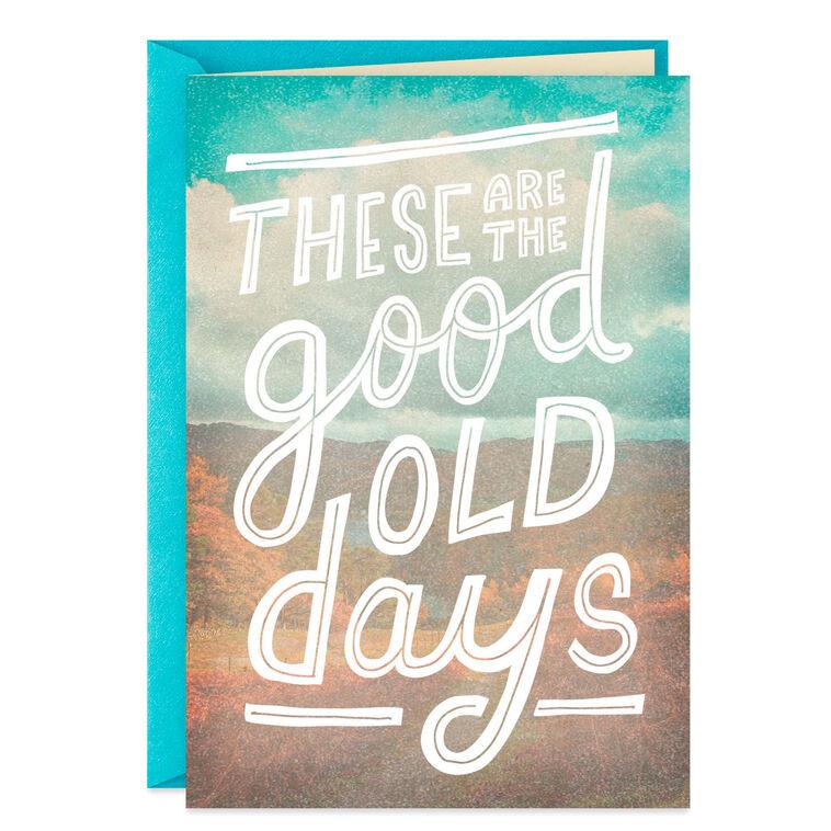 hallmark The Good Old Days Funny Birthday Card