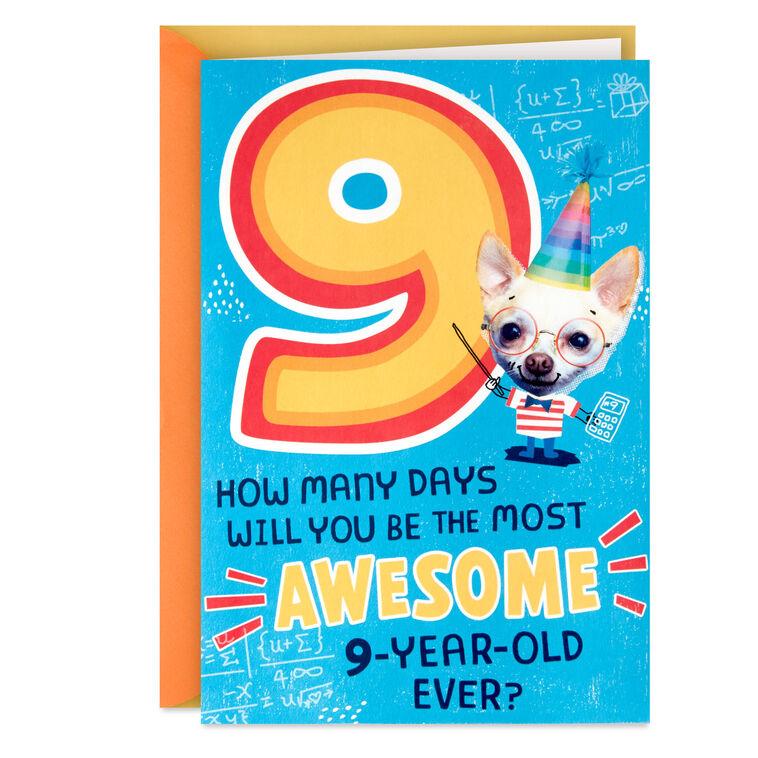 hallmark The Most Awesome 9th Birthday Card