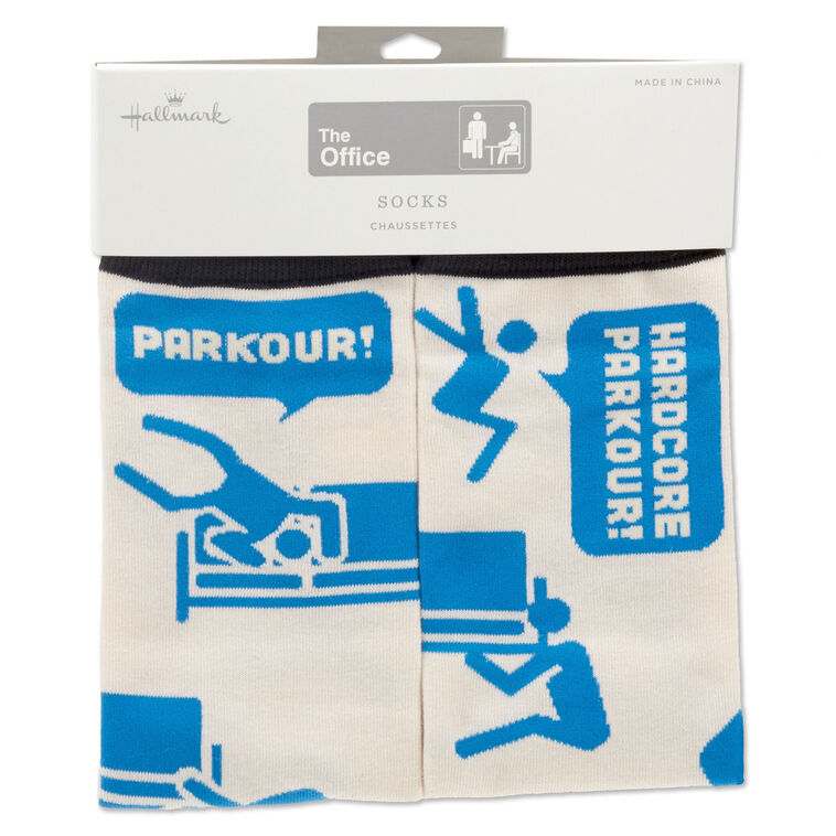 Hallmark The Office Parkour Novelty Crew Socks