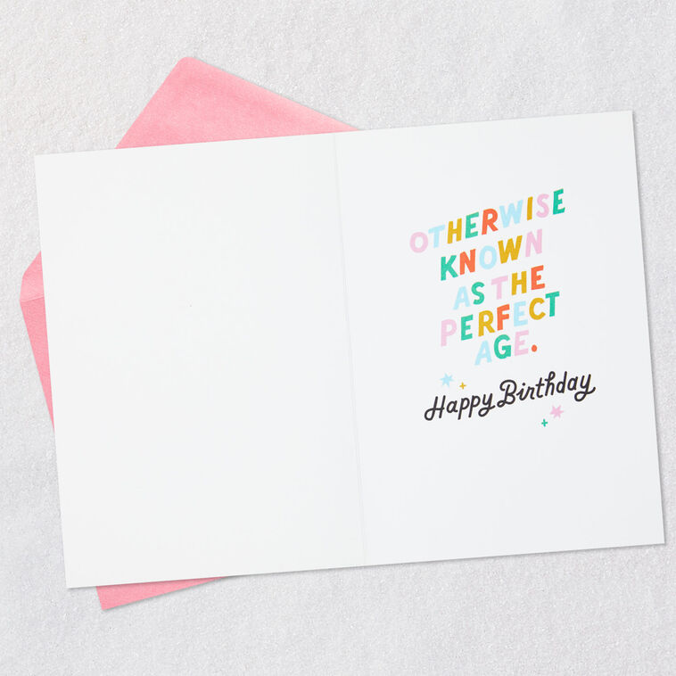 Hallmark The Perfect Age Funny Birthday Card