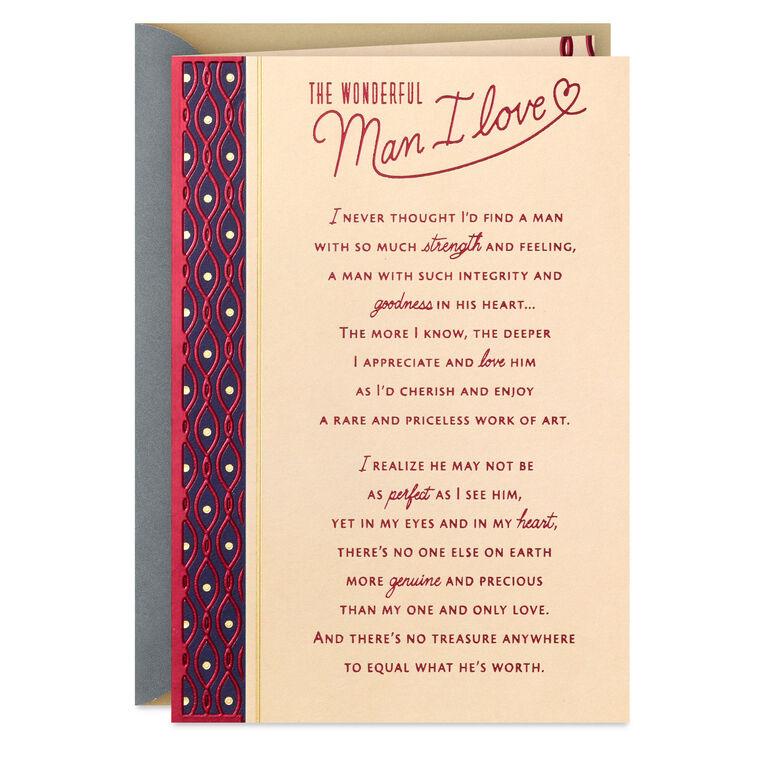 hallmark The Wonderful Man I Love Birthday Card