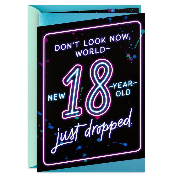 hallmark The World Is All Yours 18th Birthday Card