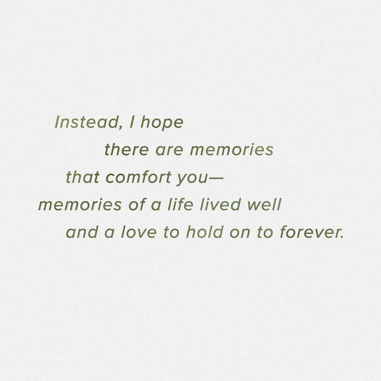 Hallmark There Are No Words Sympathy Card