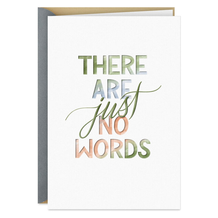 hallmark There Are No Words Sympathy Card