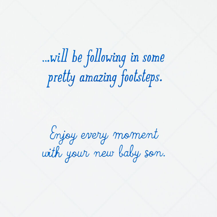 Hallmark Tiny Blue Sneakers New Baby Boy Card