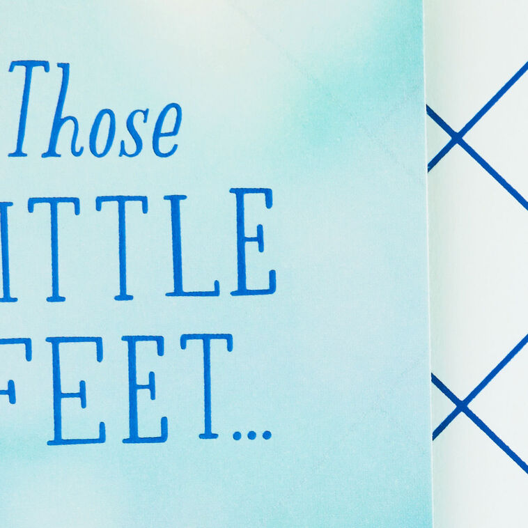Hallmark Tiny Blue Sneakers New Baby Boy Card