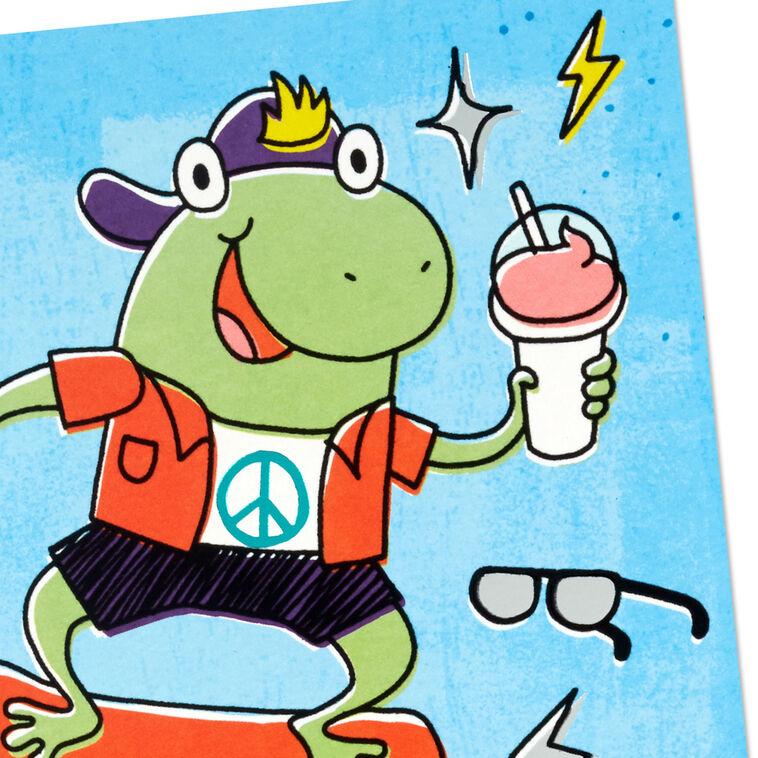 Hallmark Toadally Cool Skateboard Birthday Card