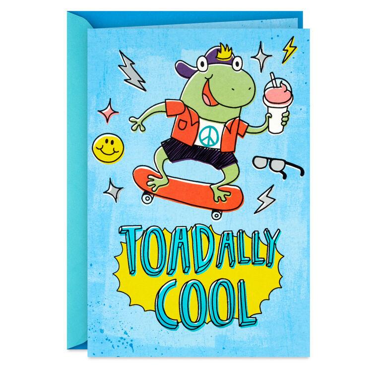 hallmark Toadally Cool Skateboard Birthday Card