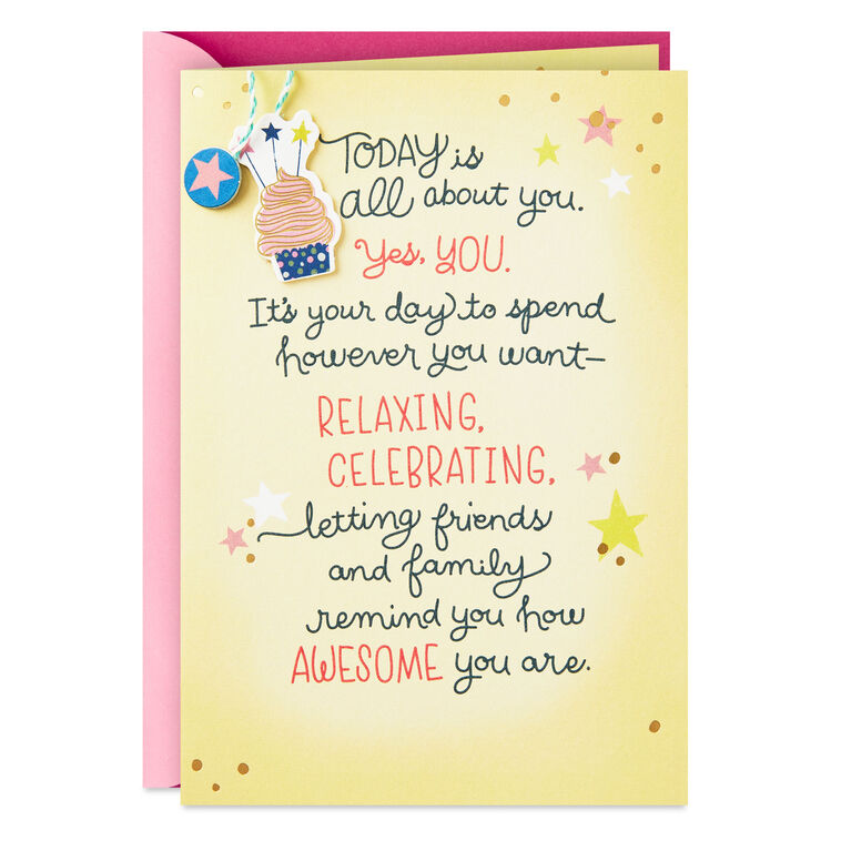 hallmark Today Is All About You Birthday Card