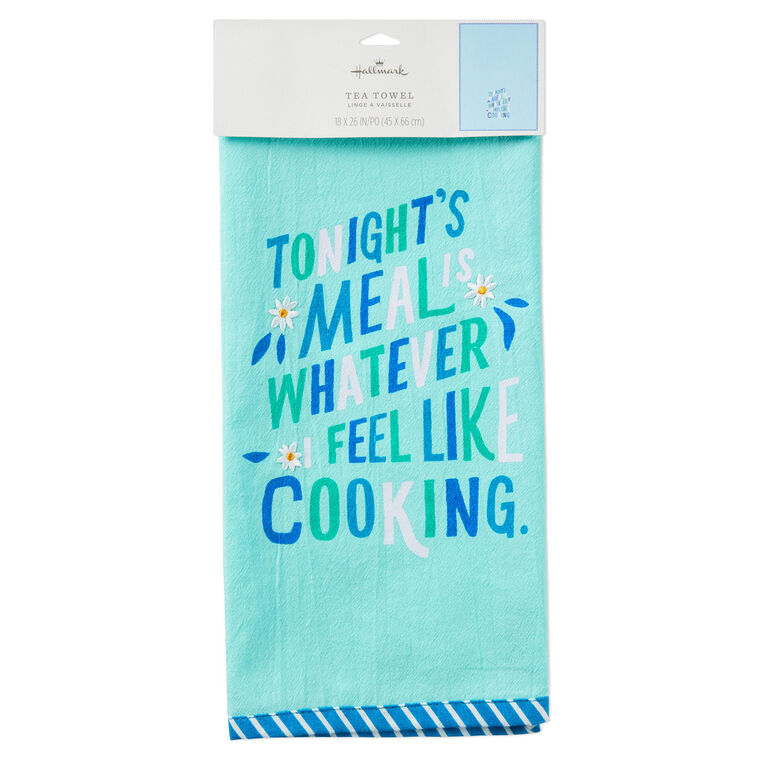 Hallmark Tonight's Meal Tea Towel 18x26