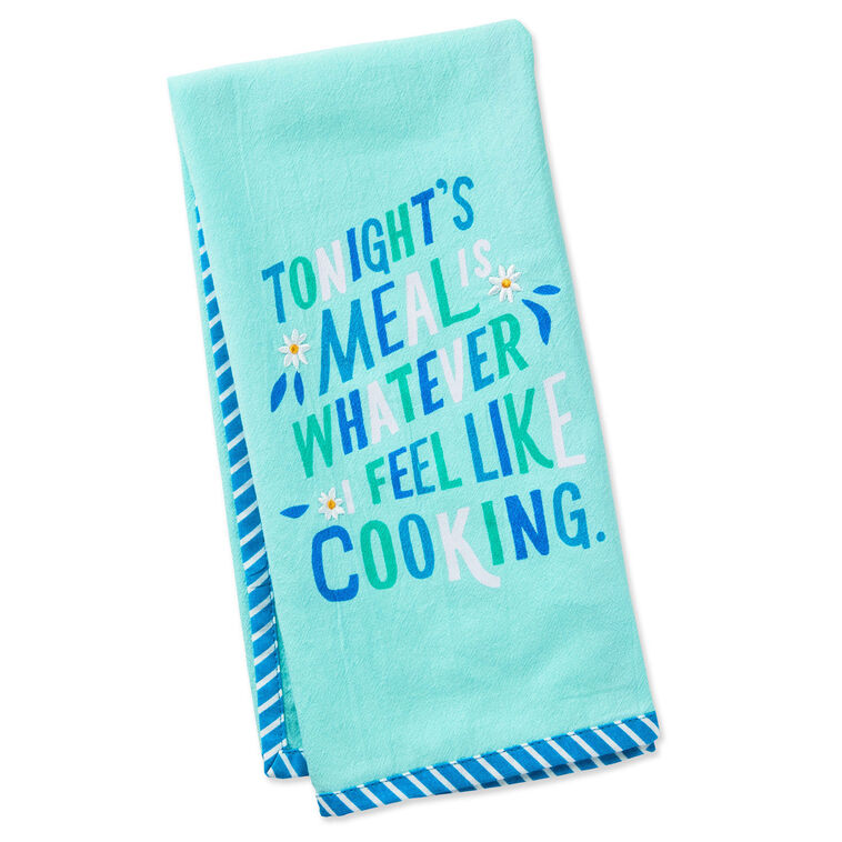 hallmark Tonight's Meal Tea Towel 18x26