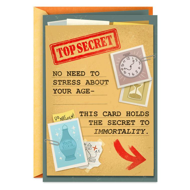 hallmark Top Secret Folder Funny Birthday Card