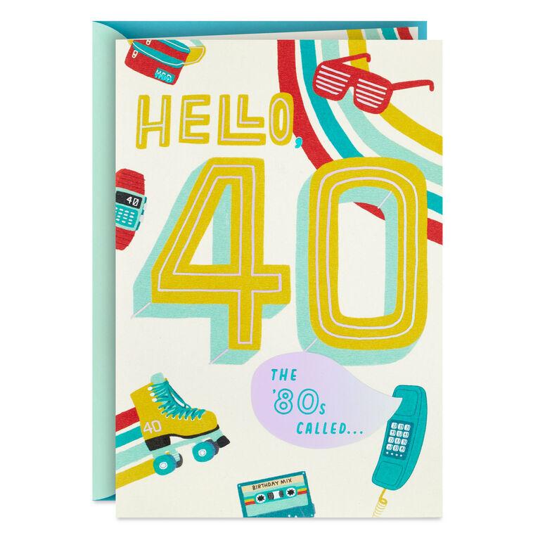 hallmark Totally Rad 40th Birthday Card