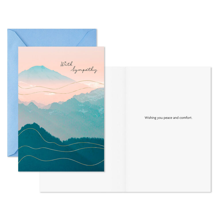 Hallmark Tranquil Nature Sympathy Cards Pack Of 10